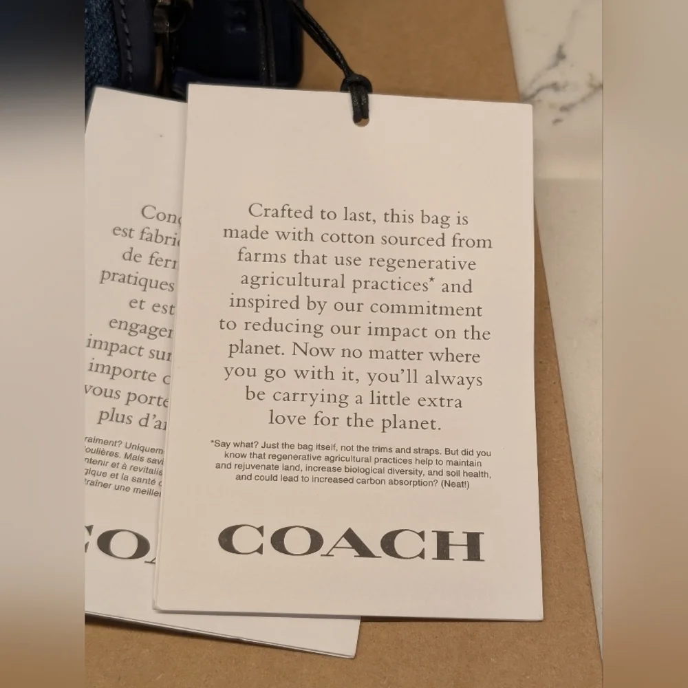 Coach Wyatt Crossbody Bag - NWT - Denim/Blue 7.75x4.5 Inches - Picture 11 of 14